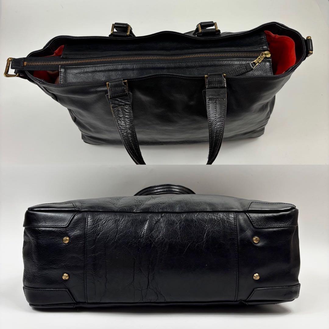 美品】マスターピース トートバッグ レザー ビジネス A3可 Gloss