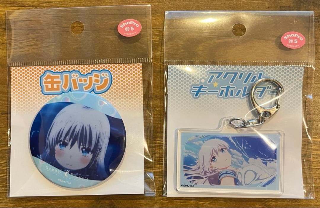 Summer Pockets eeoくじ 鳴瀬しろは 缶バッジ&アクキー - メルカリ