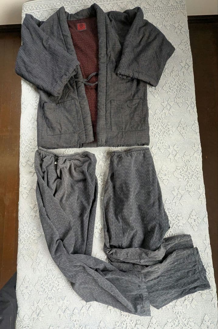 ダ*イ様 【うなぎの寝床×宮田織物】はんてん＆もんぺ2本 3点セット（訳あり・リ 福岡：うなぎの寝床「着る布団、寝る布団」2017.11.09～2017.11.20