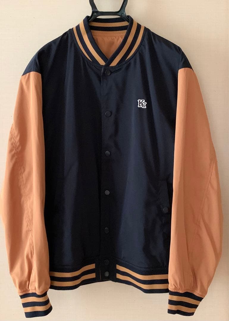 木梨サイクル リバーシブルスタジャン ネイビー×マスタード Lサイズ