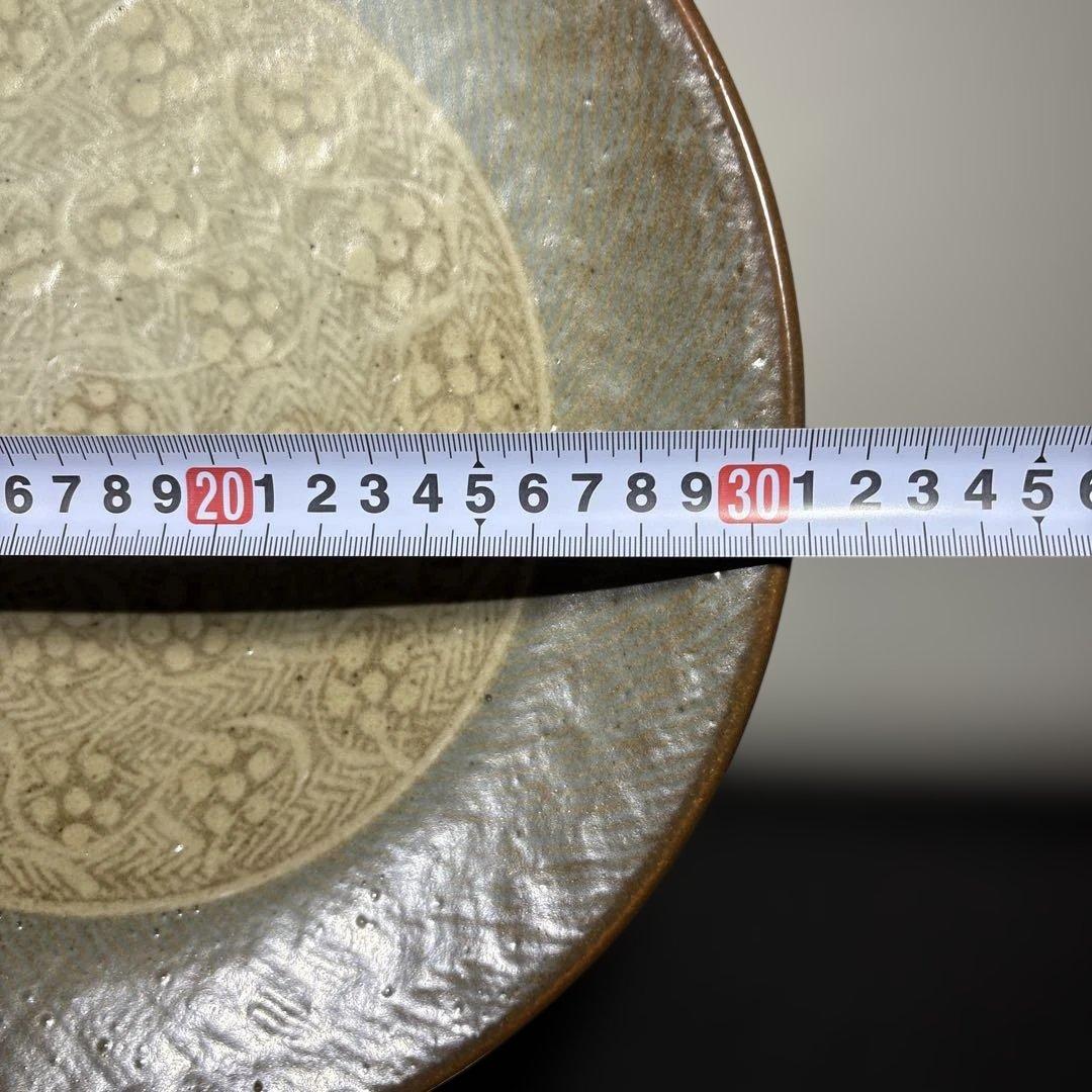 真作 人間国宝 島岡達三 象嵌皿 大皿 経約31センチ - メルカリ