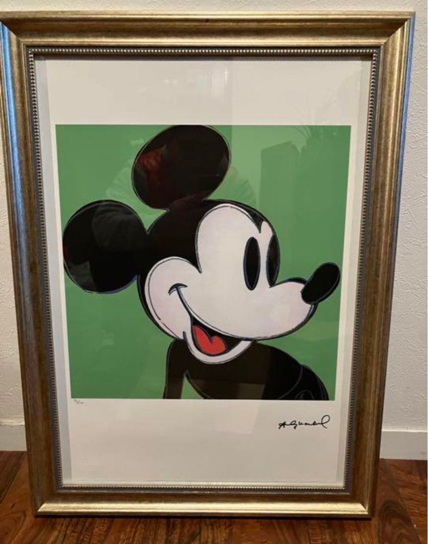 アンディウォーホル リトグラフ ＣＯＡ認定書付き ミッキーマウス アンディウォーホル リトグラフ COA認定書付き ミッキーマウス