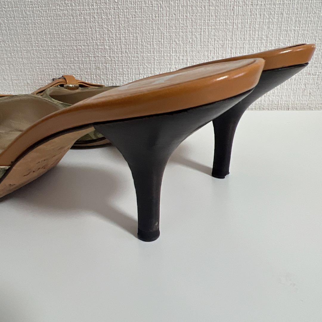 クリスチャン・ディオール ミュール サンダル トロッター柄 ハート