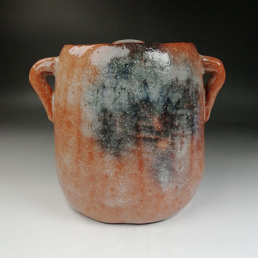 T994 水指 『赤楽 水指』『楽入 造』 共箱 茶道具