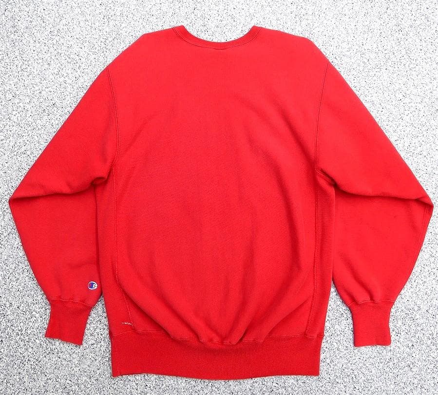 目付き XXL 90s チャンピオン USA製 リバースウィーブ OHIO 赤 - メルカリ