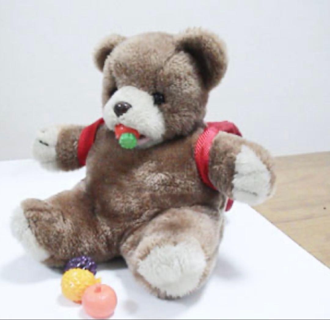 ぬいぐるみクマ タカラ　たべるの大好き！!　モグモグパックン　ぬいぐるみ OL1356/10】タカラ たべるの大好き！! モグモグパックン ぬいぐるみ