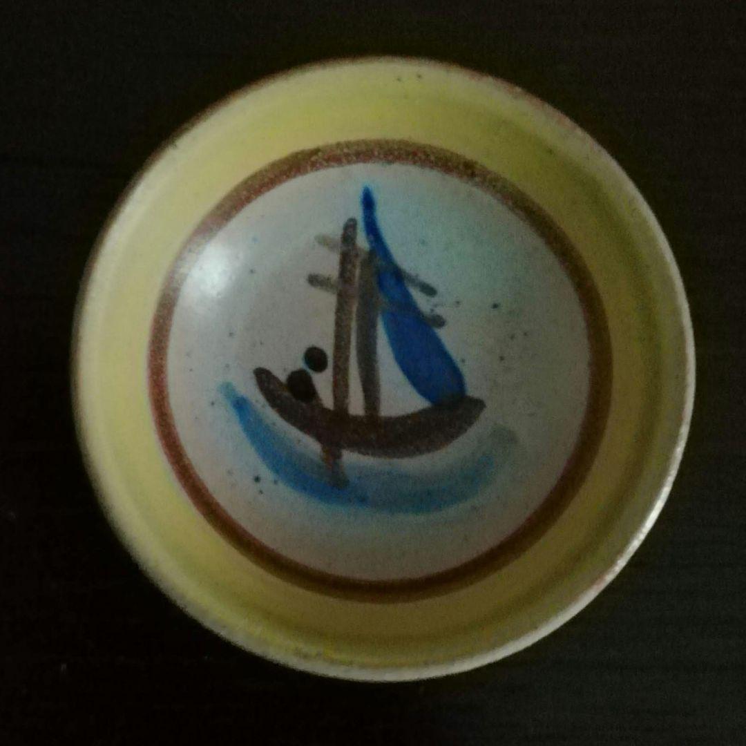 超レア 逸品 マジョリカ古窯 色絵輪線紋小皿 10客 明治期 時代箱付き