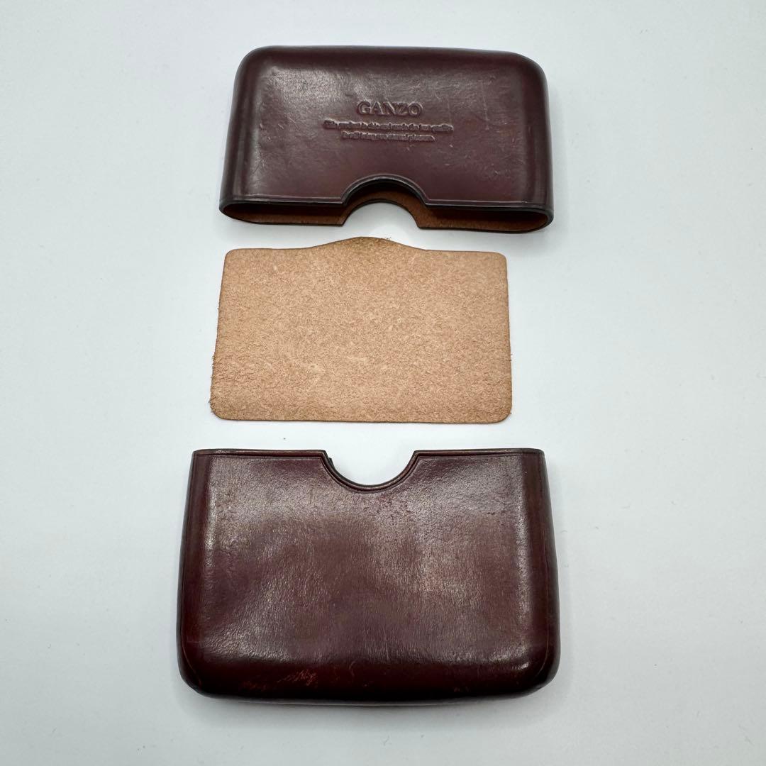 ガンゾ マエストロ2 名刺入れ ヨコ型(M) ブラウン - メルカリ