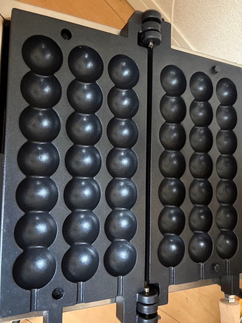 ワッフル 串 焼き機 2枚プレート 木製ハンドル