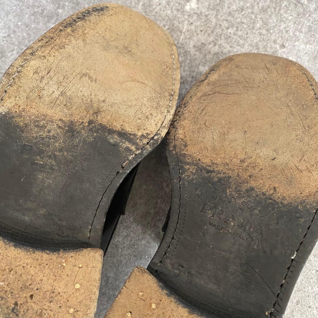 PRADA プラダ　ペニーローファー　レザー　ブラック　アーカイブ　24.5cm