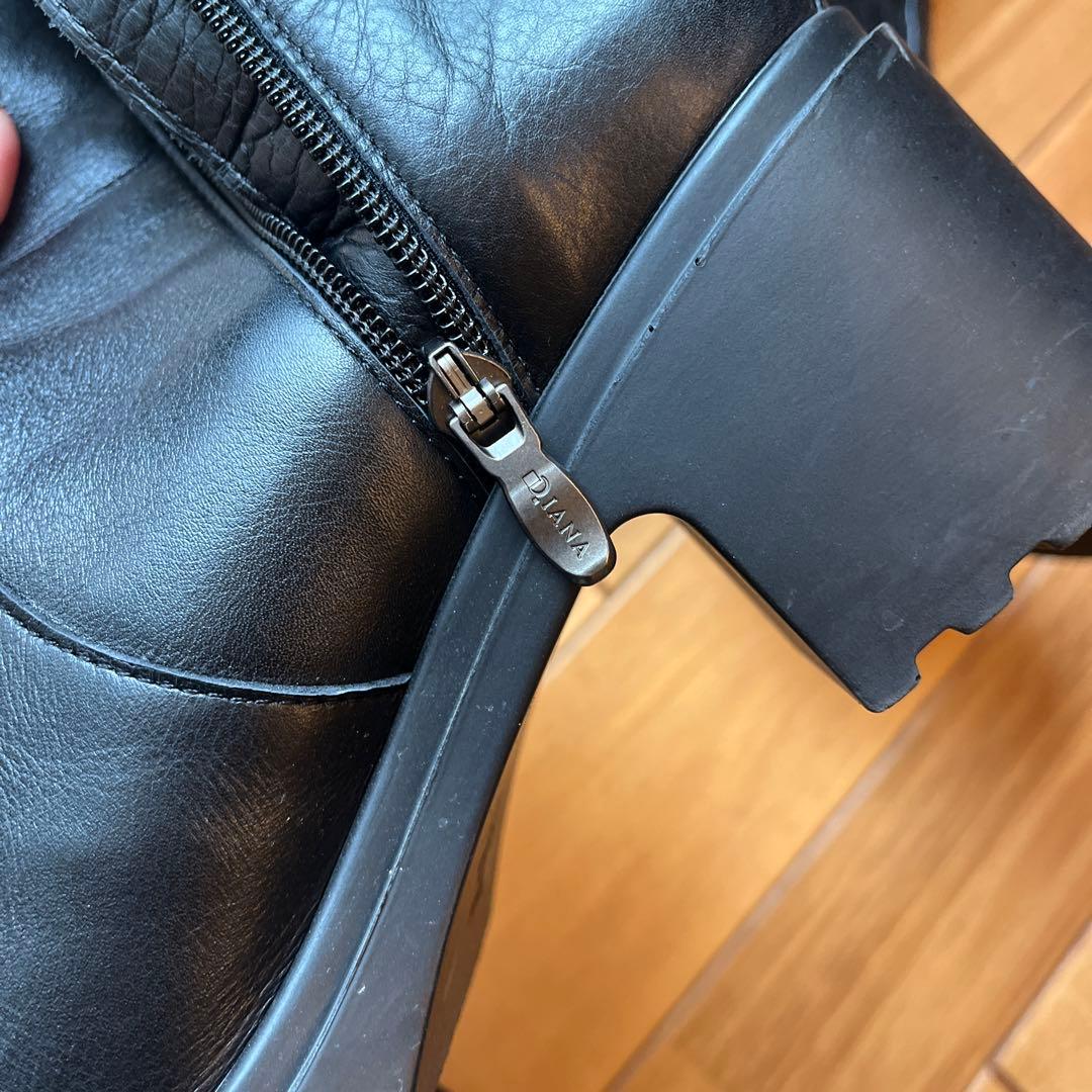 日本製 ダイアナ　ブラックブーツ 24.5cm