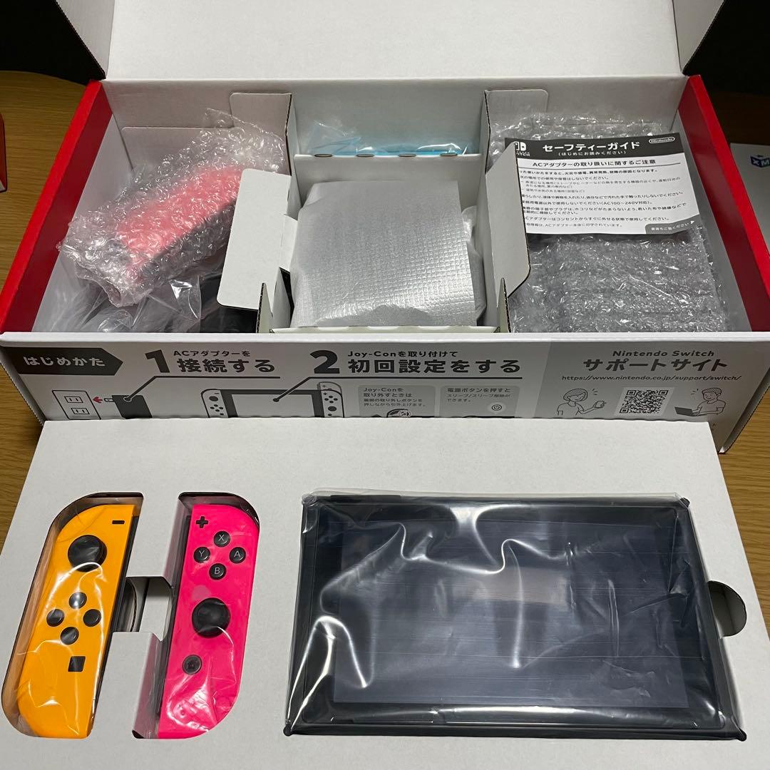 Switch 本体 予備コン 連射コン SDカード 強化ガラスフィルム 付き