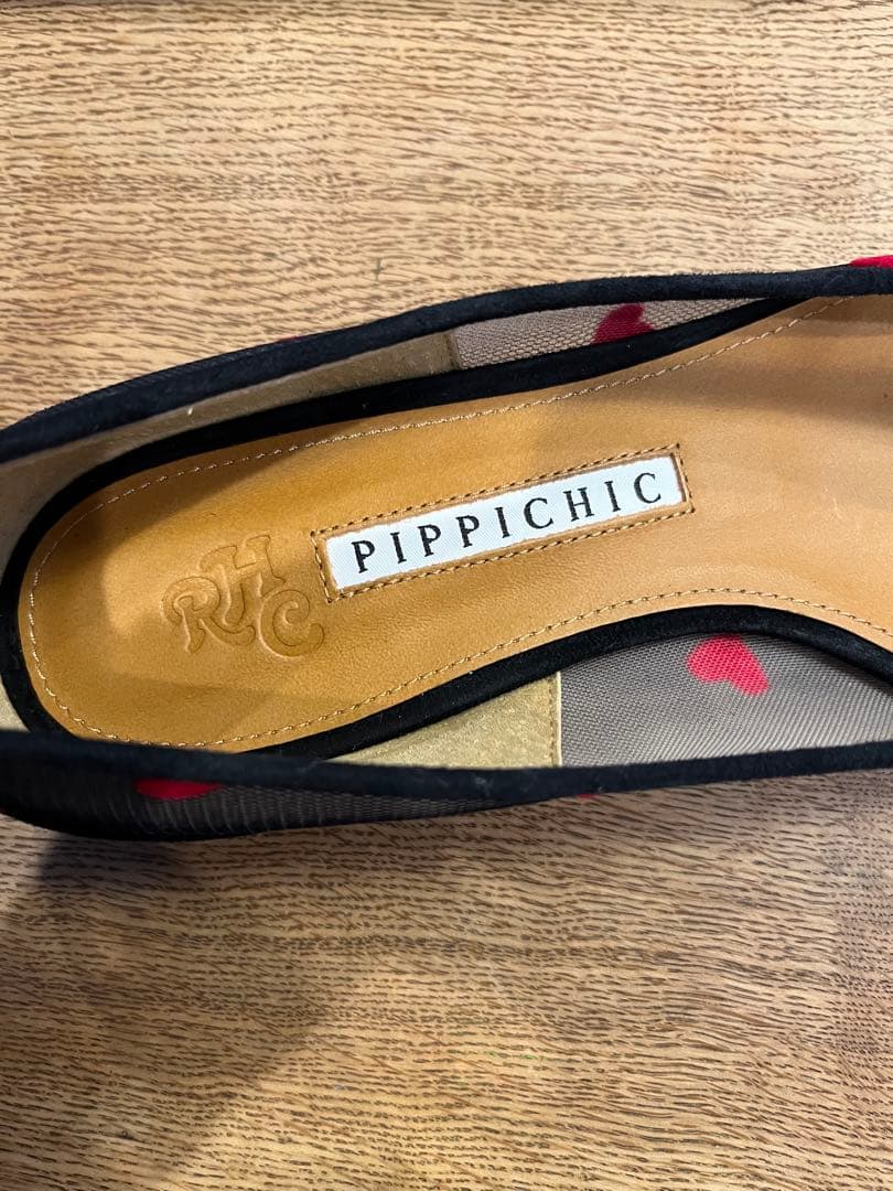 PIPPICHIC✖︎ロンハーマン メッシュハート柄フラットシューズ - メルカリ