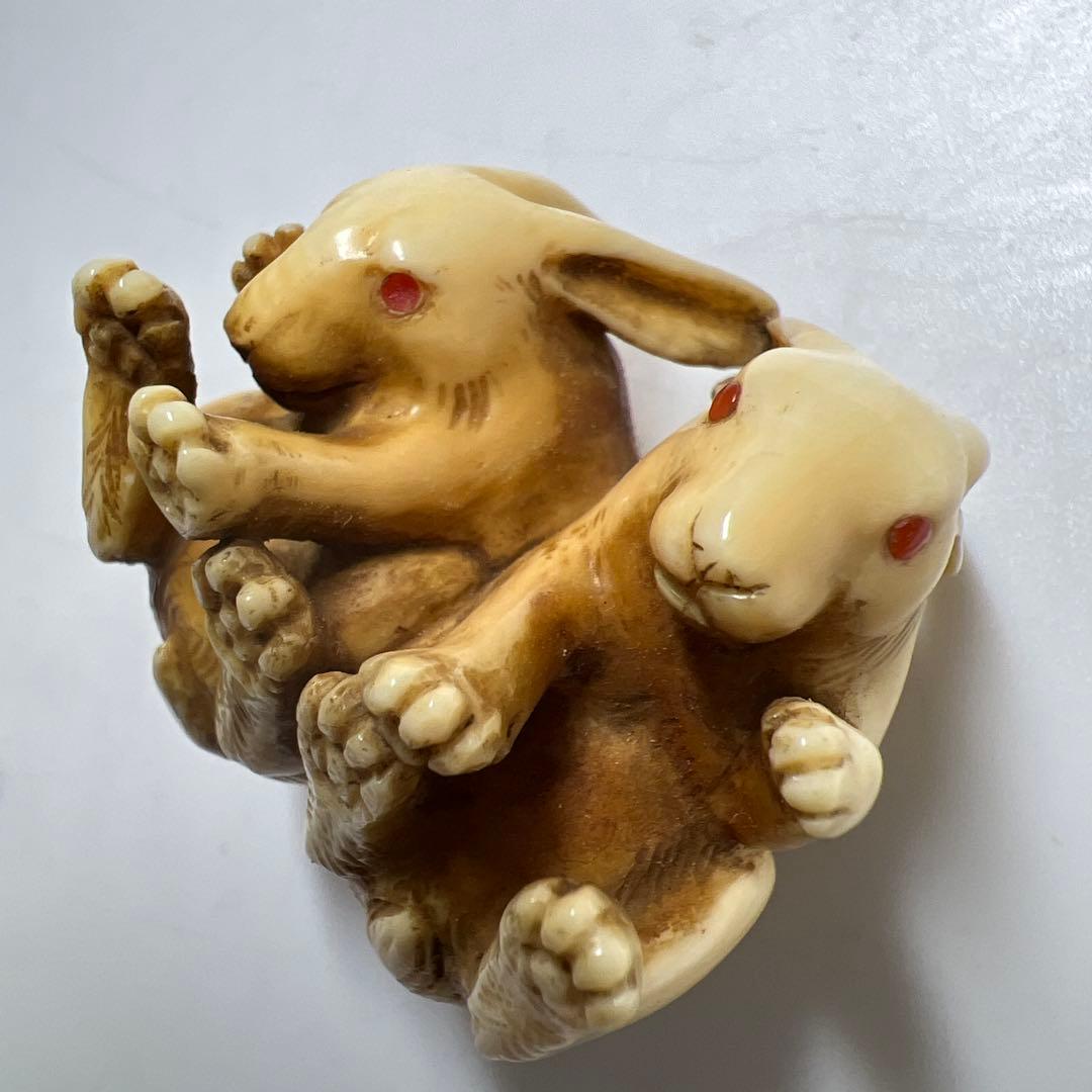 岡友銘 極上ウサギ根付 30g 東Y8-0113☆2Fトトサ - メルカリ