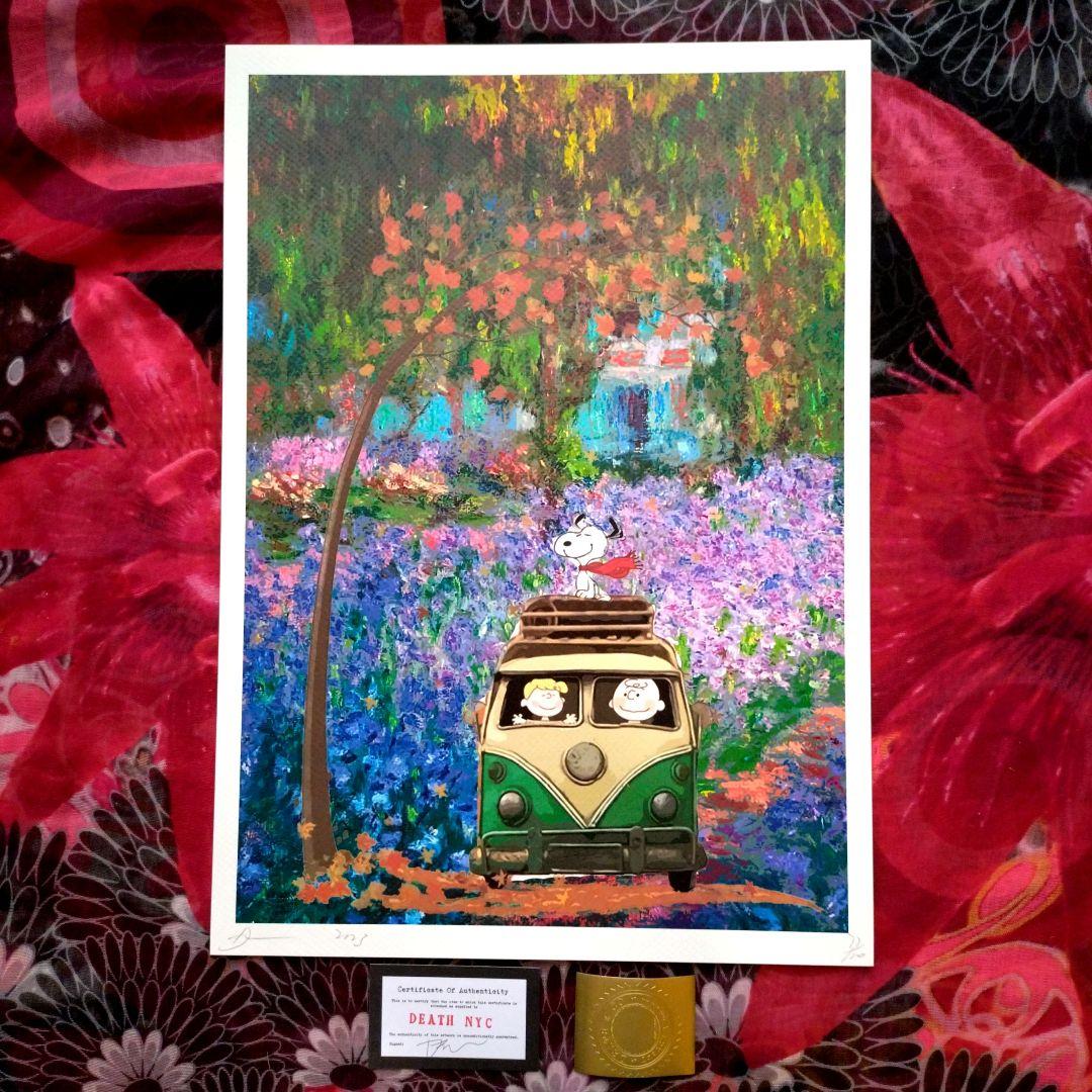 きしー　death nyc 世界限定100枚　スヌーピーPEANUT モネ DEATH NYC 世界限定100枚 アートポスター スヌーピー SNOOPYの通販 by