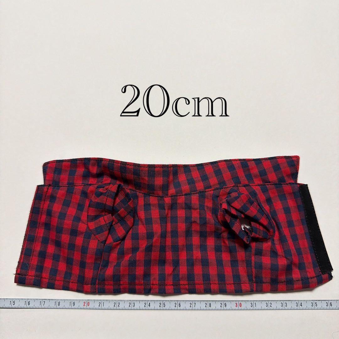 ちびぬい用 赤チェックシャツ 20cm すのチル 人形 アイドル 着せ替え