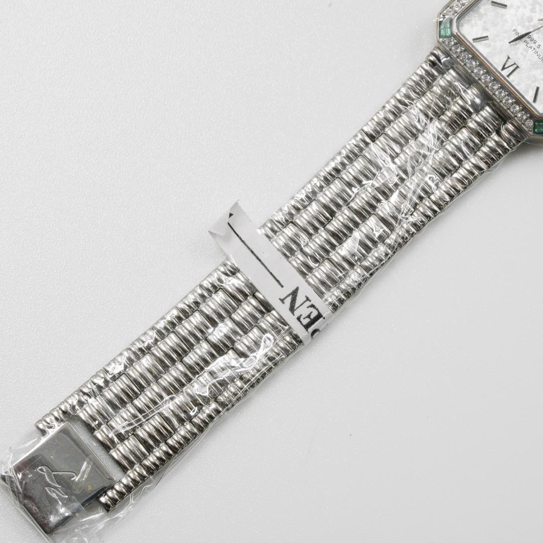 リズ 腕時計 LZ-132 GSGN 天然エメラルド プラチナ仕上げ 未使用