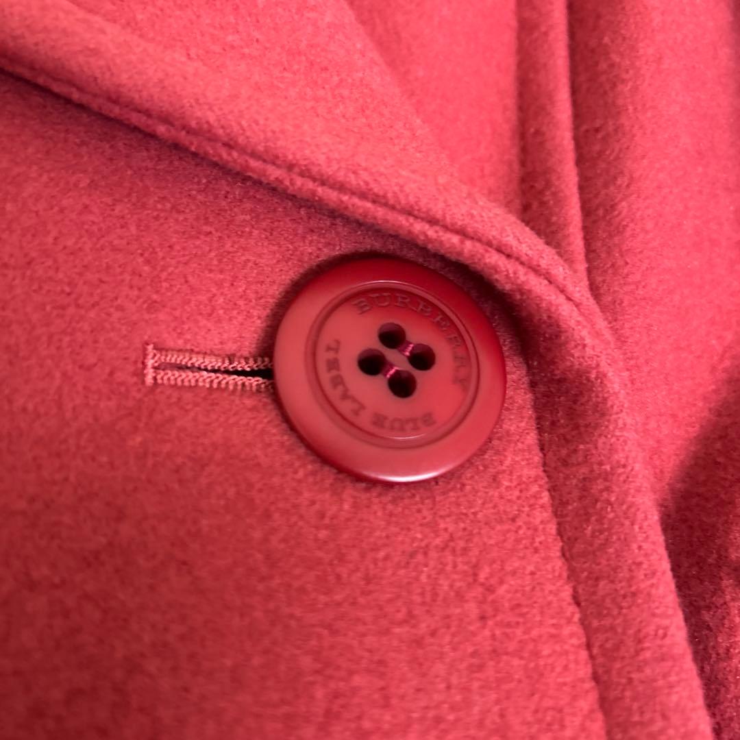 未使用級✨バーバリーブルーレーベル ピーコート ノバチェック ピンク