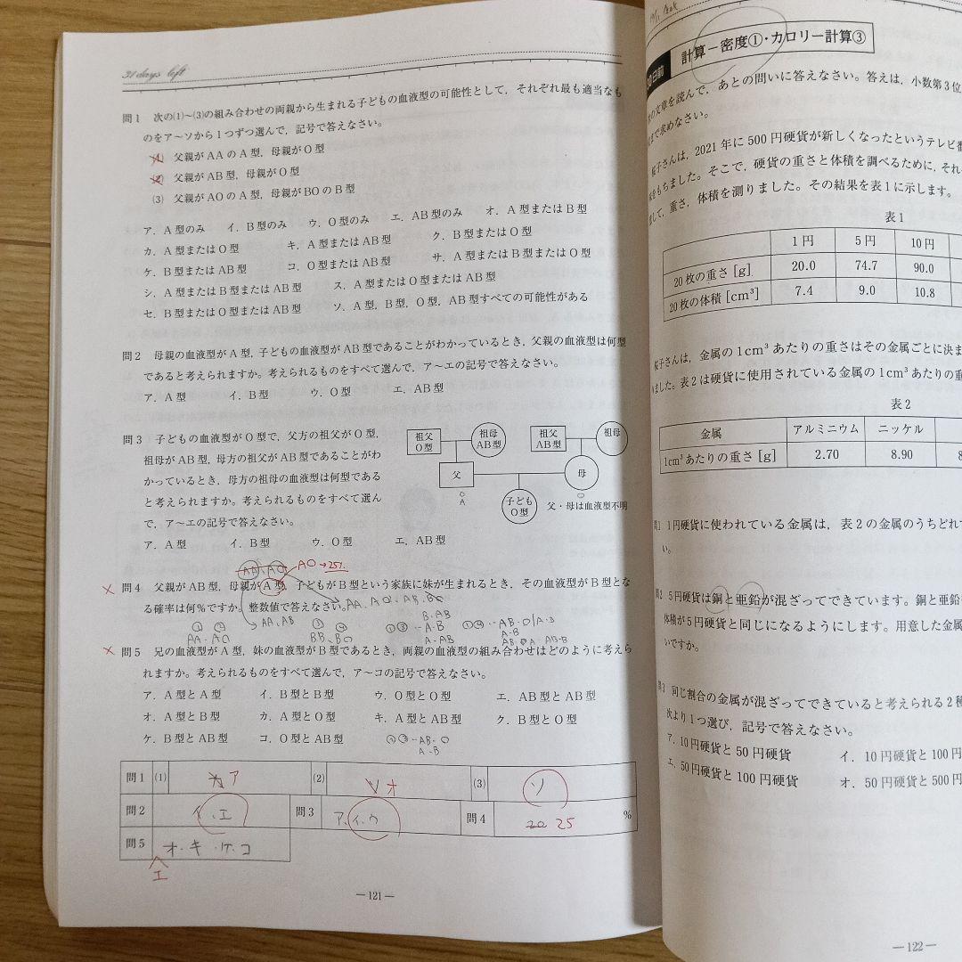 NN桜蔭 計算・考察問題集 100題 【理科】 2026年受験組 - メルカリ