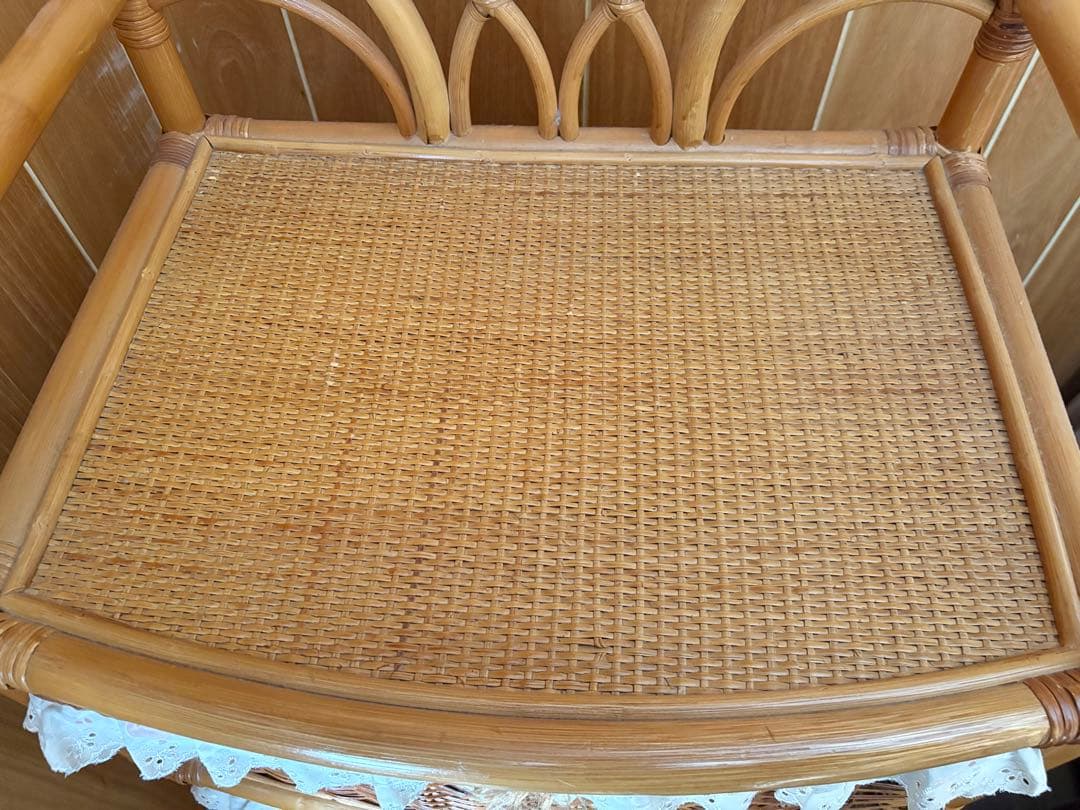 ラタン ヴィンテージ収納 5段収納 キャスター付き チェスト アンティーク