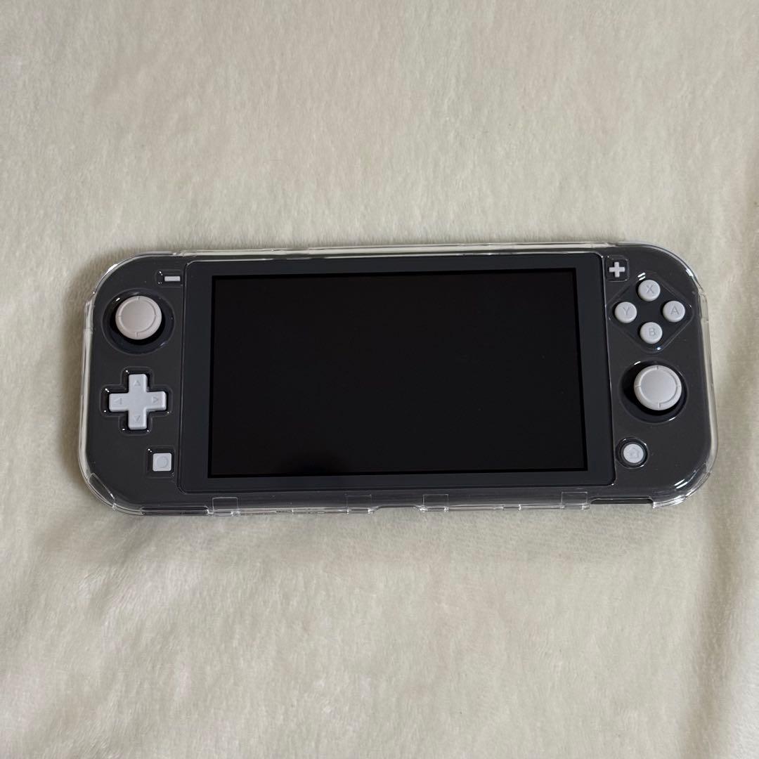 Switch Lite グレー 本体 透明ケース 充電器 外箱付 Nintendo Switch Lite ケース クリア スイッチライト セパレート型