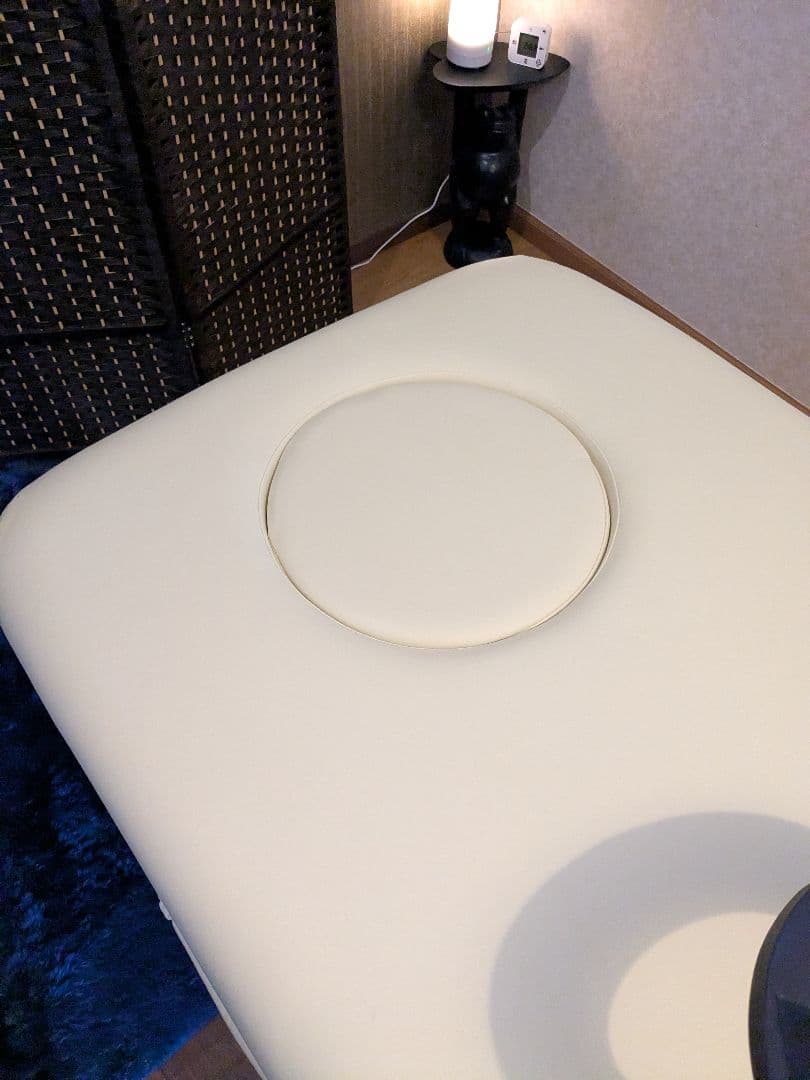 美品】ネチュラ☆フラットメモリー施術ベット エステ/リラク バニラ色