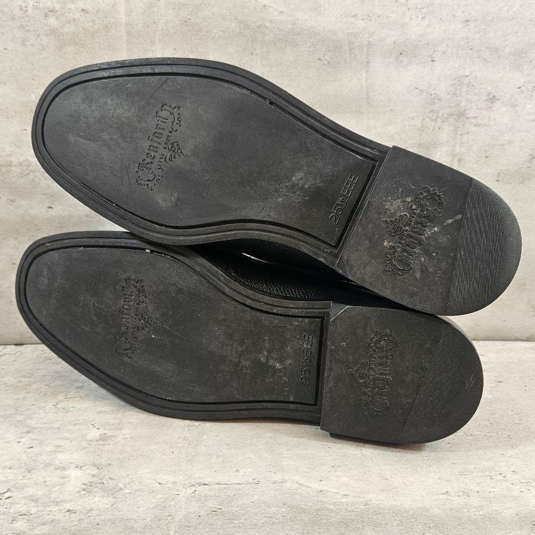 ケンフォード タッセルローファー 25.5cm 黒 シボ本革 定番人気