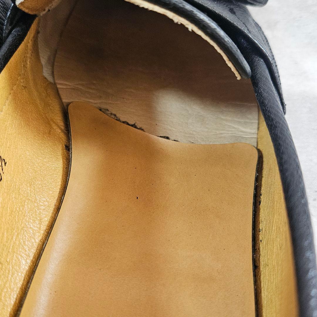 ケンフォード タッセルローファー 25.5cm 黒 シボ本革 定番人気