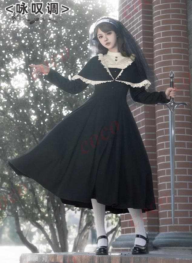 オリジナル lolita 日常 ゴシックシスター風ロリータワンピース L363