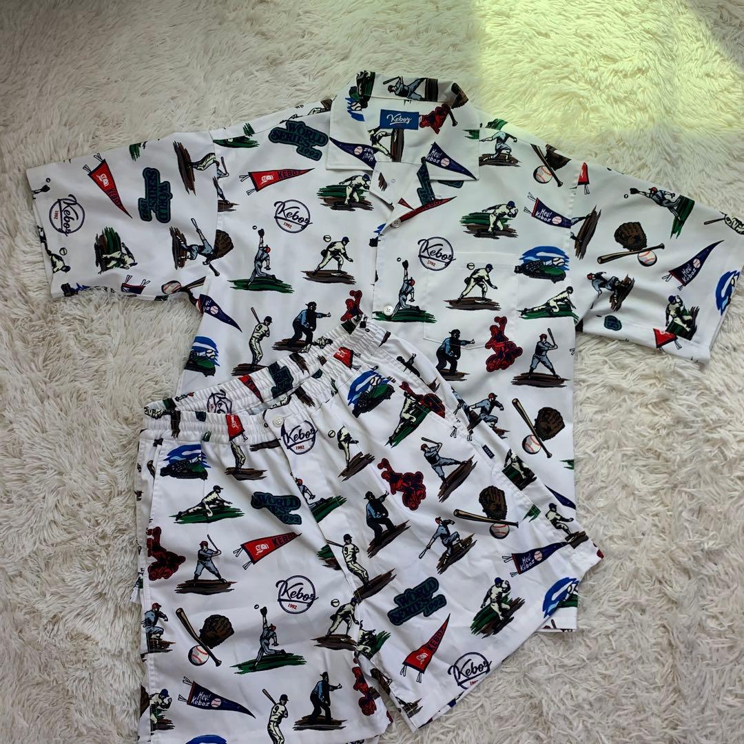 未使用に近い KEBOZ セットアップ 半袖 総柄 夏 L - メルカリ