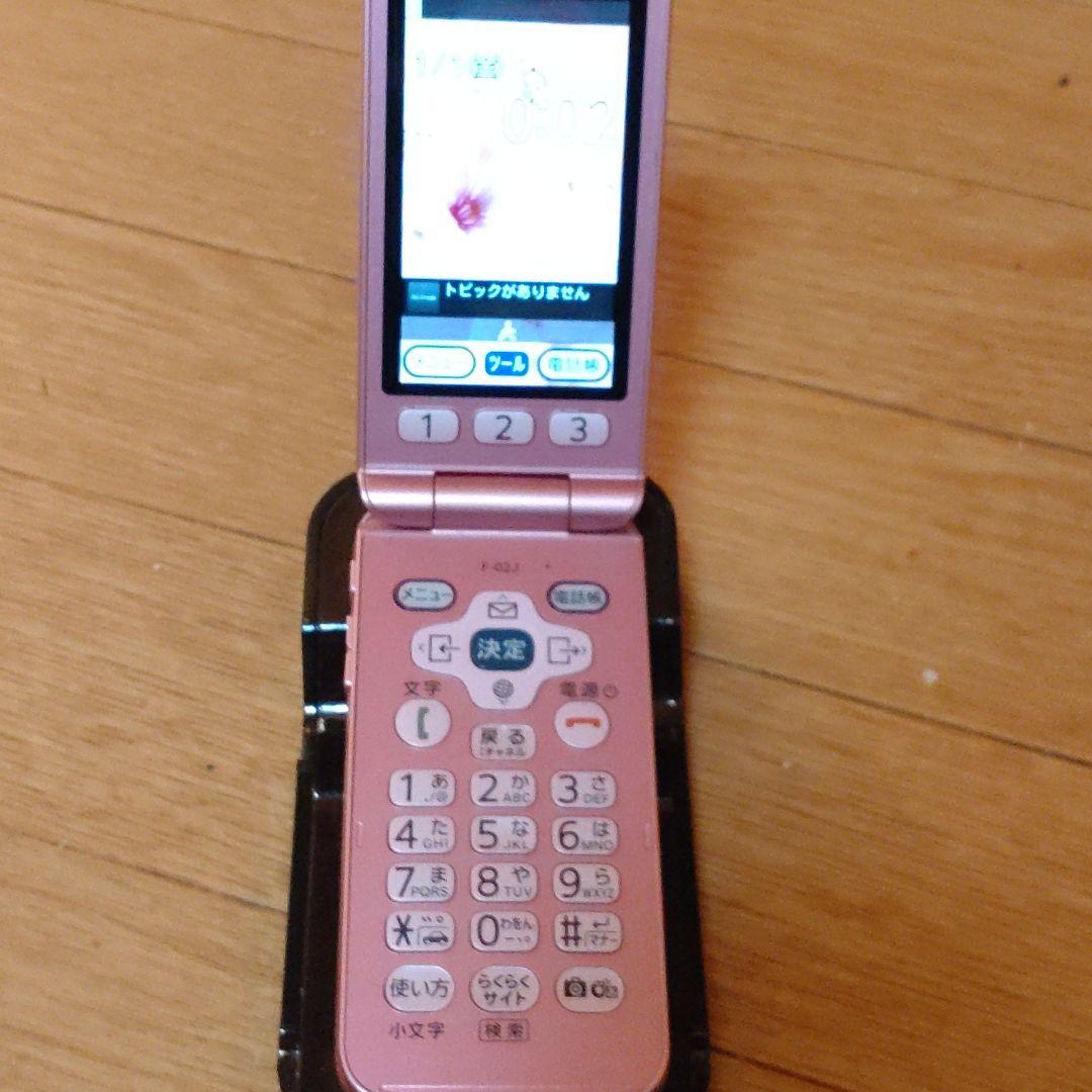 4G対応』人気ガラホドコモらくらくホンF-02J ピンク 初期化済み☆液晶