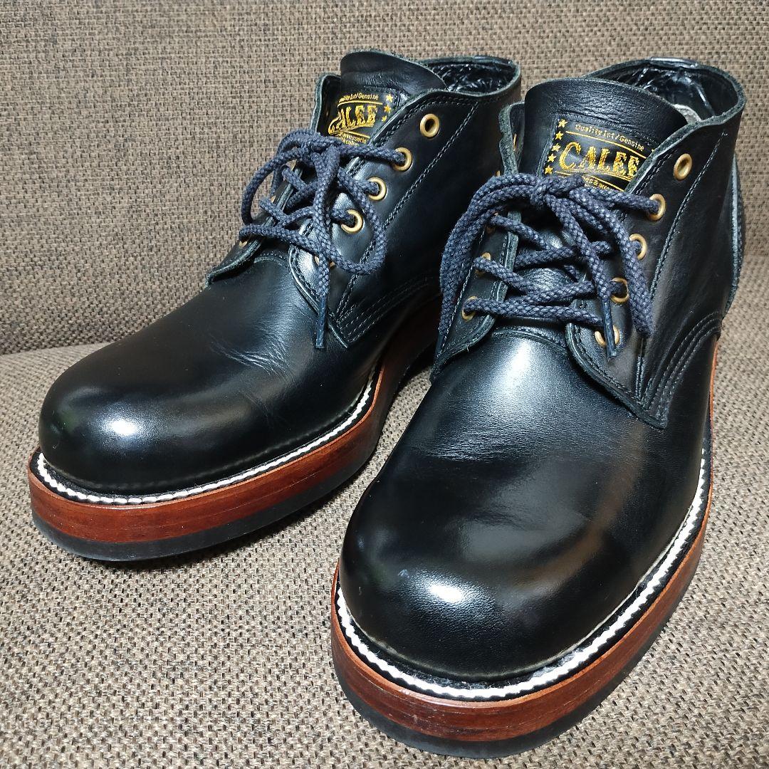 CALEE キャリー オックスフォード ワーク ブーツ サイズ8 ブラック
