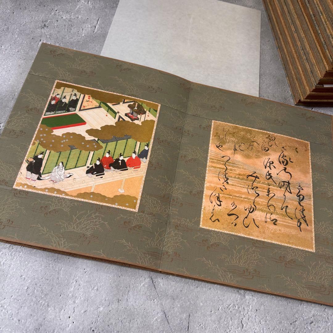 《豪華複製品》土佐　光則「徳川本　源氏物語　書帖」全12巻揃いフランクリン画廊