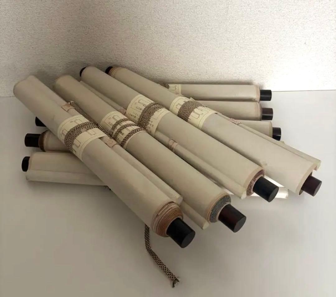 掛軸 9本セット酒井抱一 菜花に雲雀図 掛軸 十二か月花鳥図頒布会 まとめ売り 酒井抱一 「十二か月花鳥図」 二月 菜花に雲雀図 額装 : 酒井抱一 十二