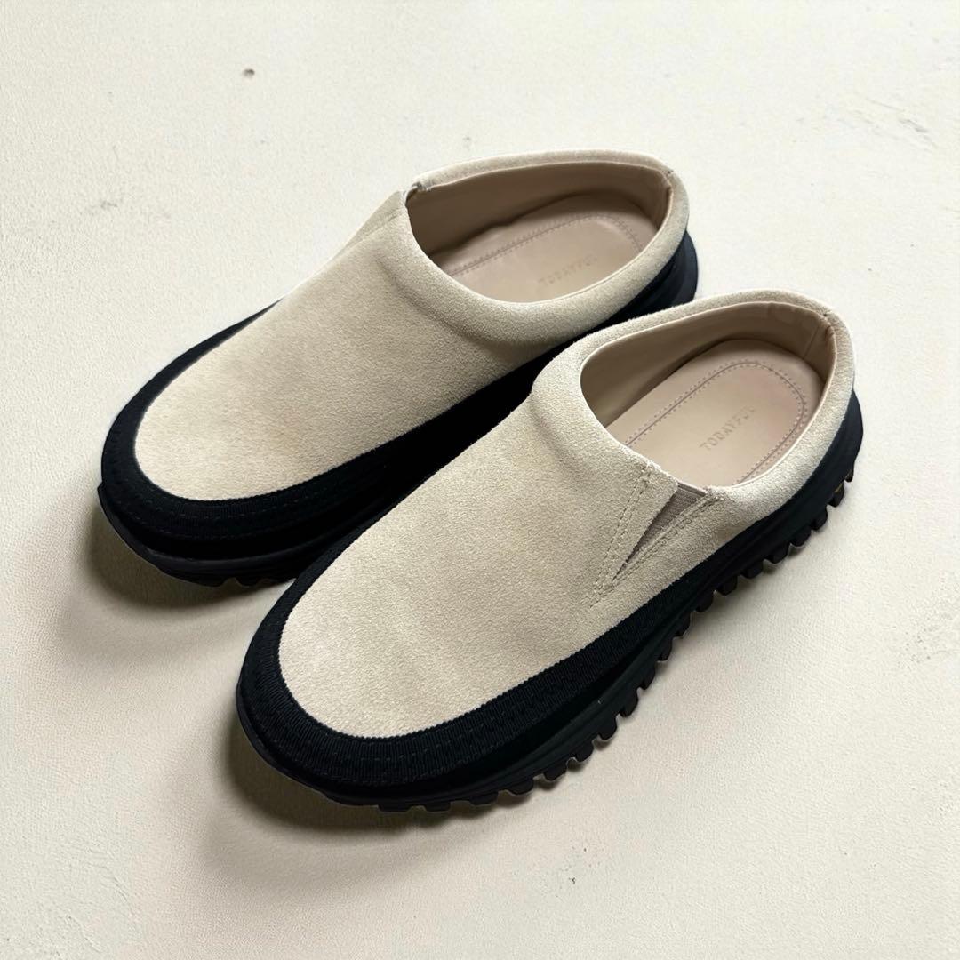 todayful トゥデイフル サボ スリッポン sabot サンドベージュ36
