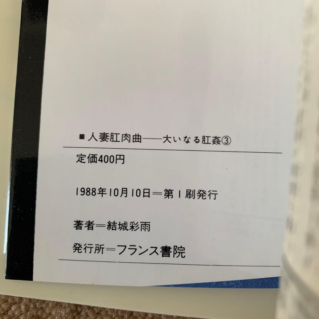 大いなる肛姦 4巻セット　結城　彩雨　フランス書院文庫