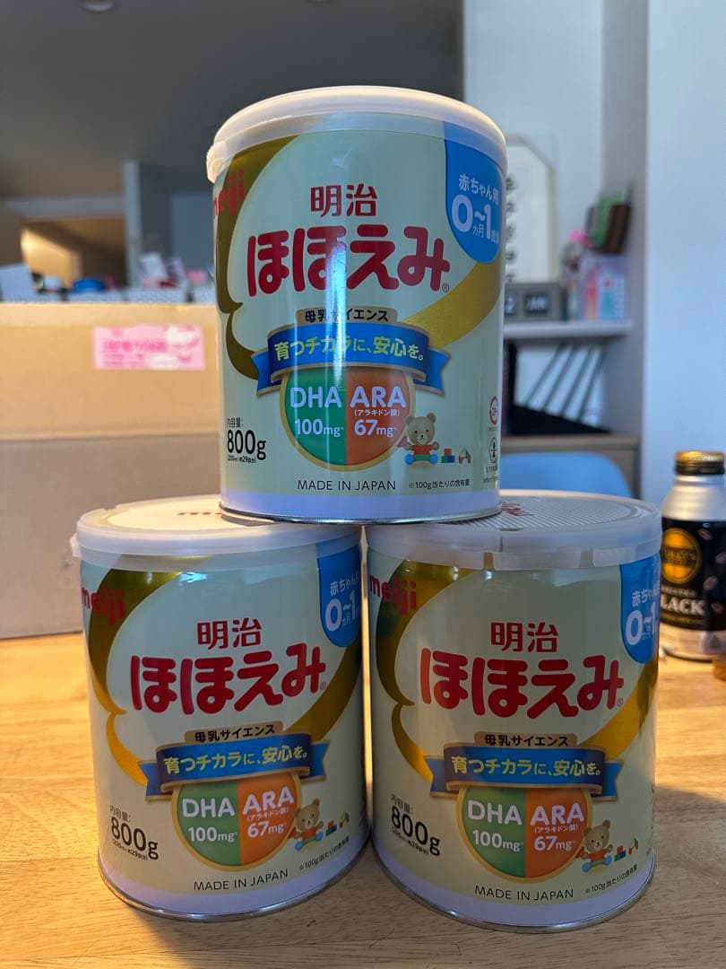 明治 ほほえみ 800g 粉ミルク DHA 100mg ARA 67mg× 6缶 netbaby_4902705012745