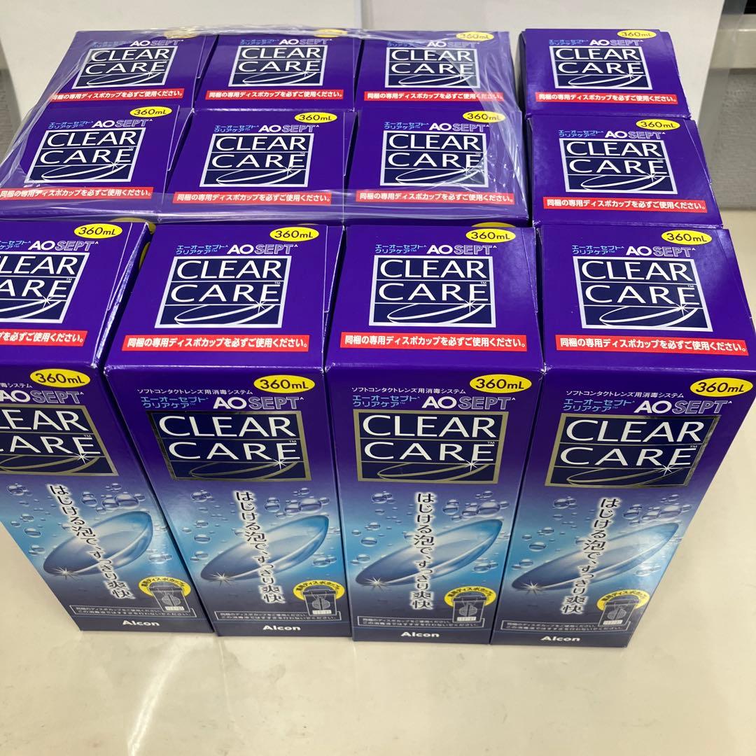 AOセプトクリアケアソフトコンタクト洗浄保存液 360ml 12本セット Alcon（アルコン） コンタクト洗浄液 クリアケア 360ml×12本 ソフト