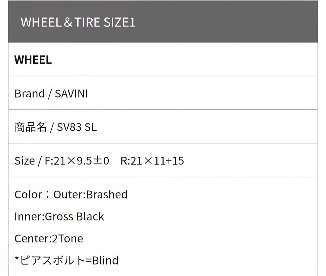 希少廃盤]SAVINI SV83 21インチ pcd120 アメ鍛LC LS - メルカリ