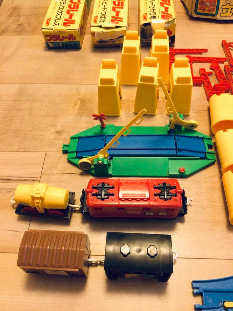 ◉1981年製◉トミー◉プラレール◉電気機関車立体交差セット他◉当時物