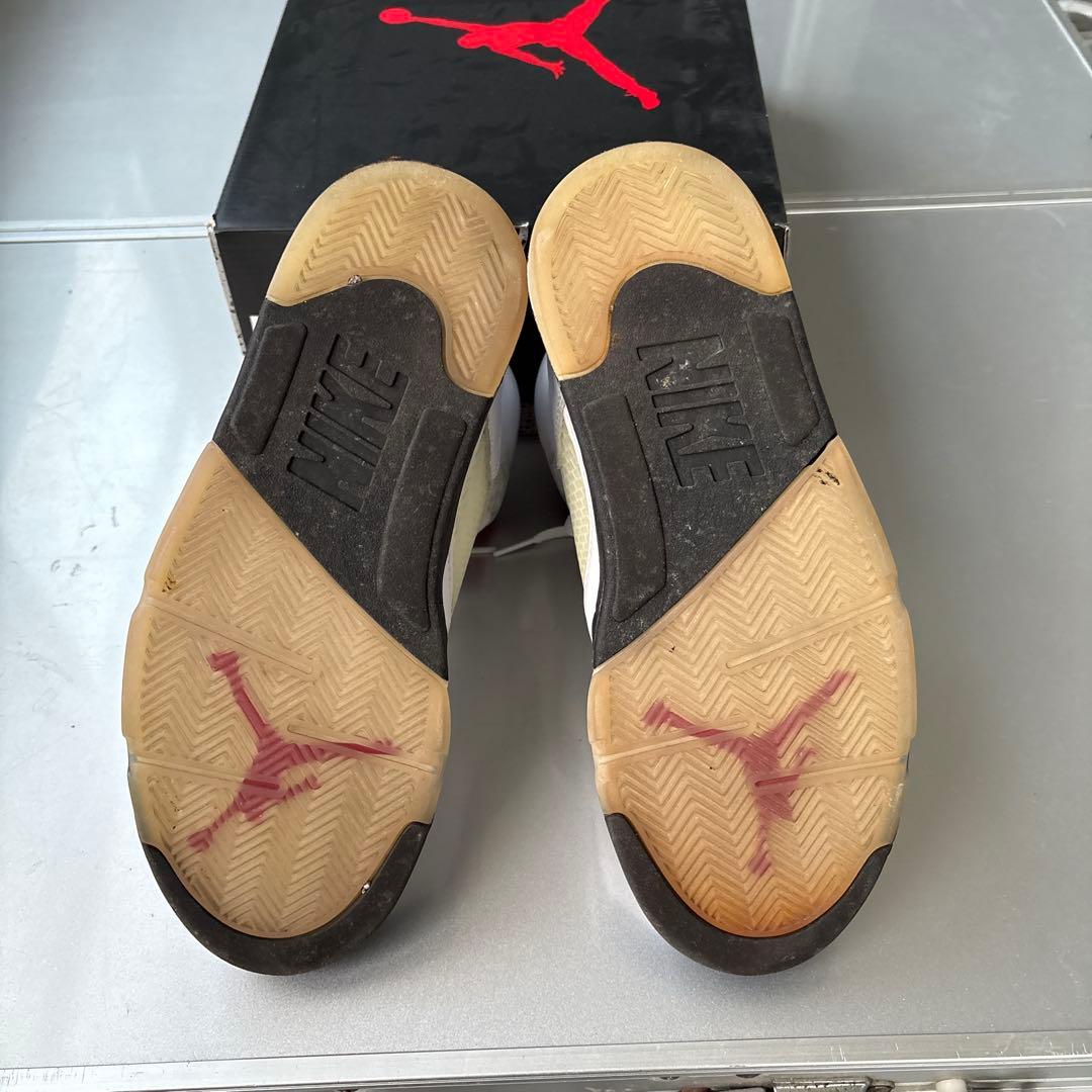 Air Jordan 5 Retro ホワイト/レッド 25.5cm