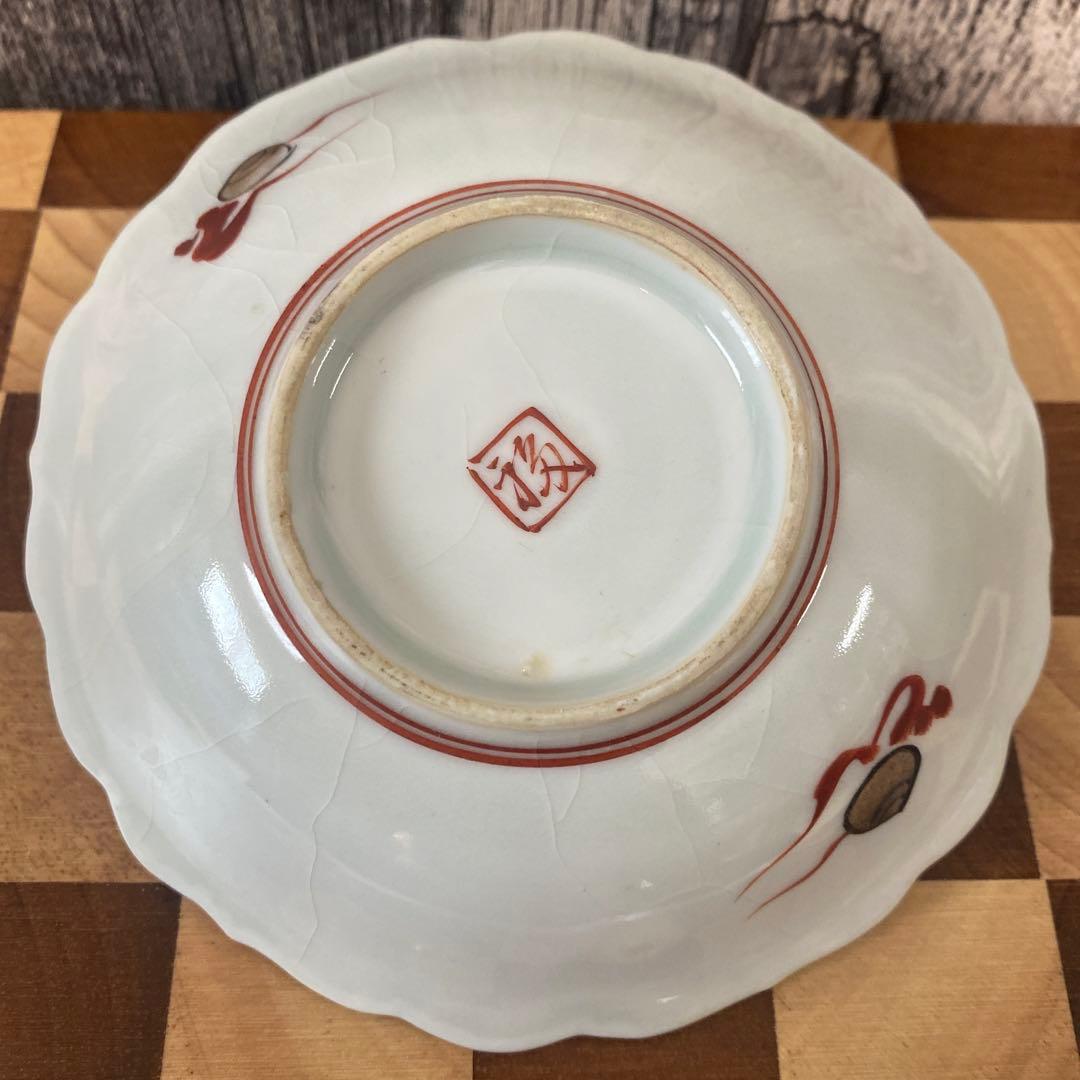 骨董 九谷焼 明治 印刻小鉢 焼物 白磁 3枚セット