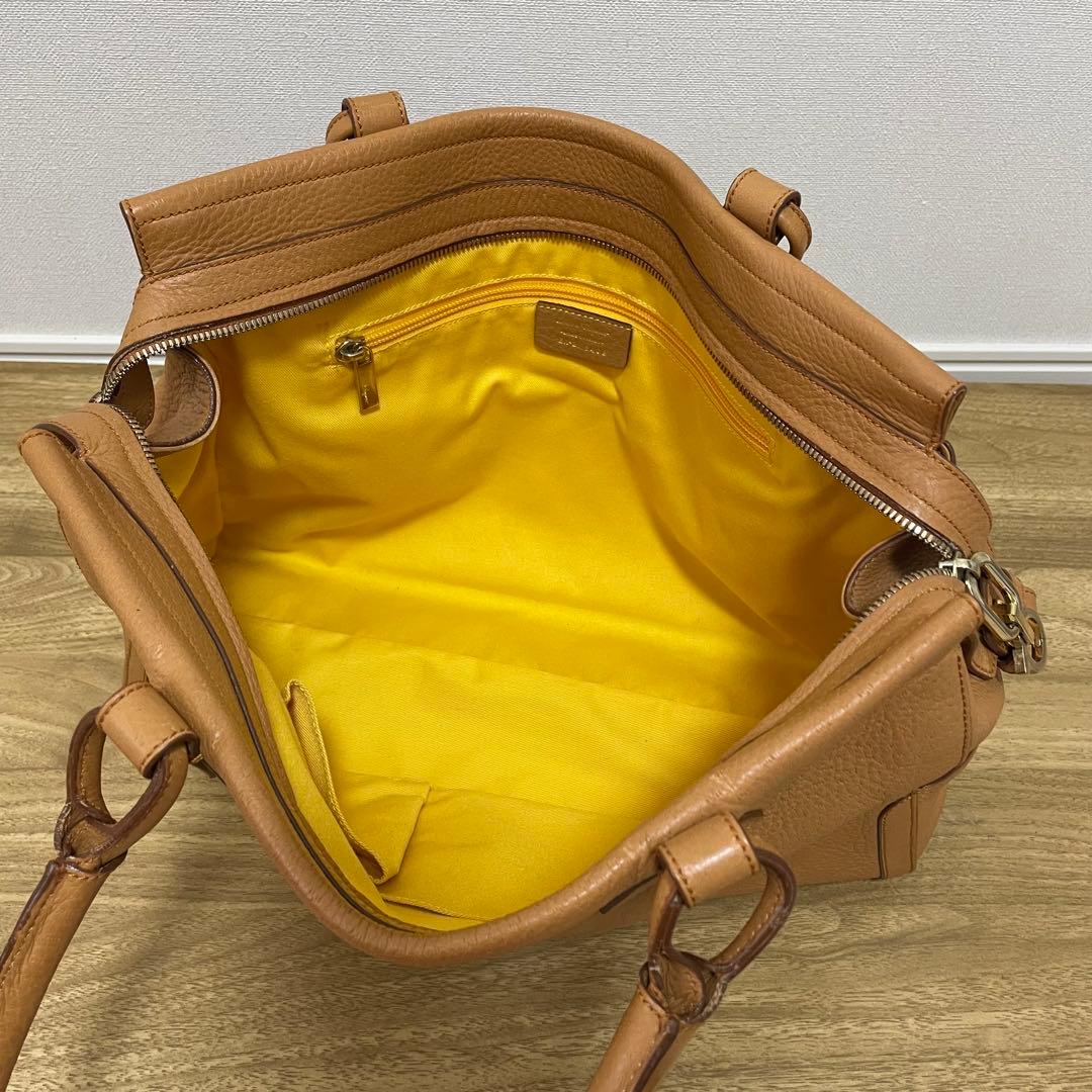 《美品》Ferragamo（フェラガモ）レザー ハンドバッグ ライトブラウン