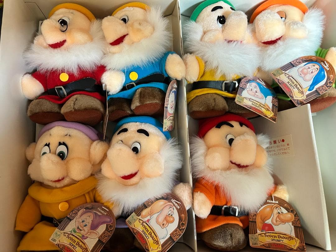 希少/タグ付】TOMY 白雪姫 7人の小人 プリミュール ぬいぐるみ