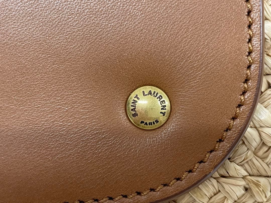 美品】箱 保存袋付き！サンローラン ラフィア カゴ ショルダーバッグ