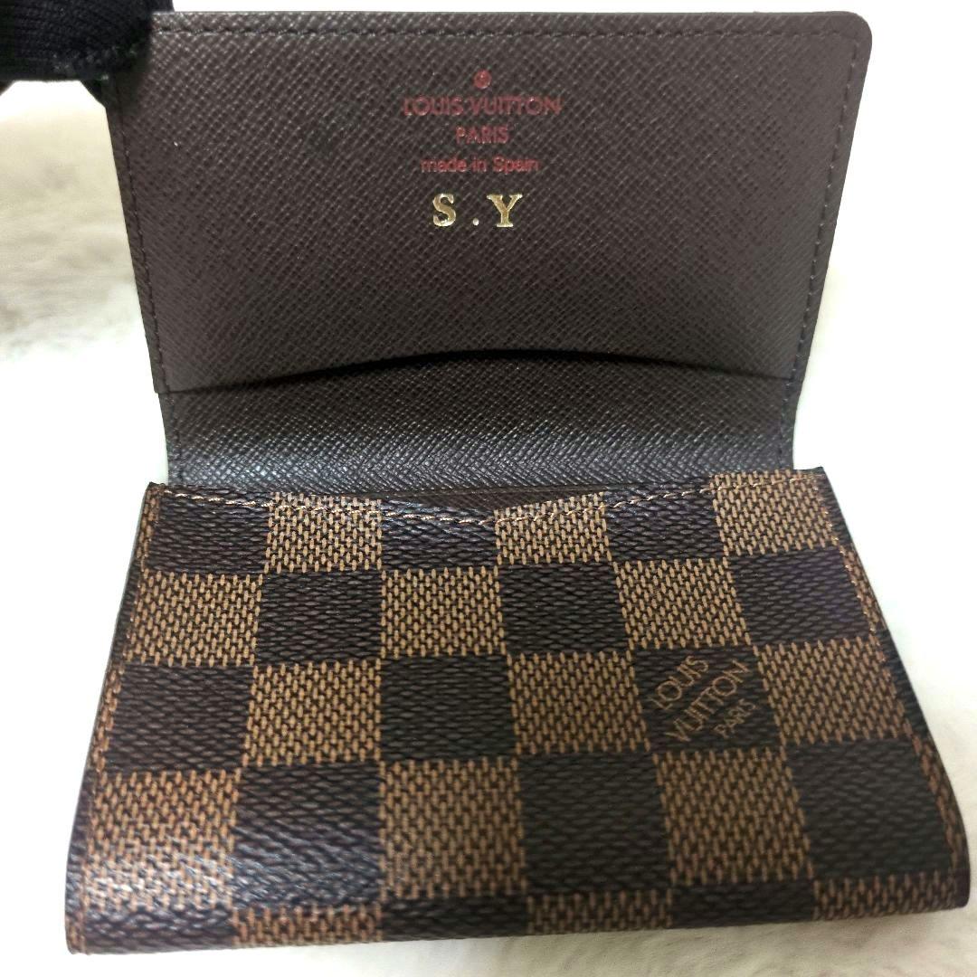未使用】 LOUIS VUITTON ダミエ 名刺入れ 箱付き ブラウン - メルカリ