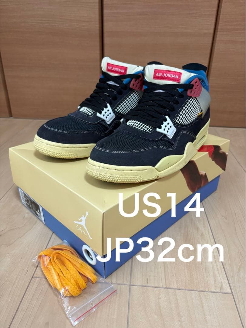Nike×Unionナイキユニオンエアジョーダン4オフノワールUS14/32cm NIKE Air Jordan 4 Union Off Noir エアジョーダン4 ユニオン (Nike