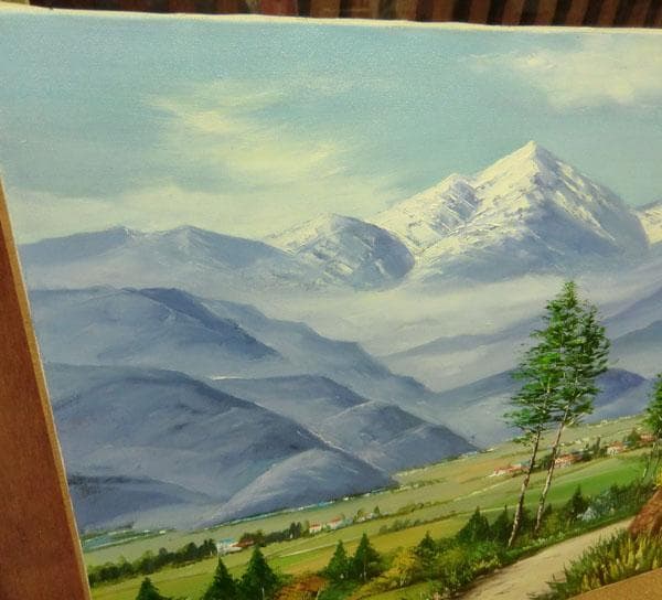 久世康弘　北アルプス　F10　油絵　額縁サイズ