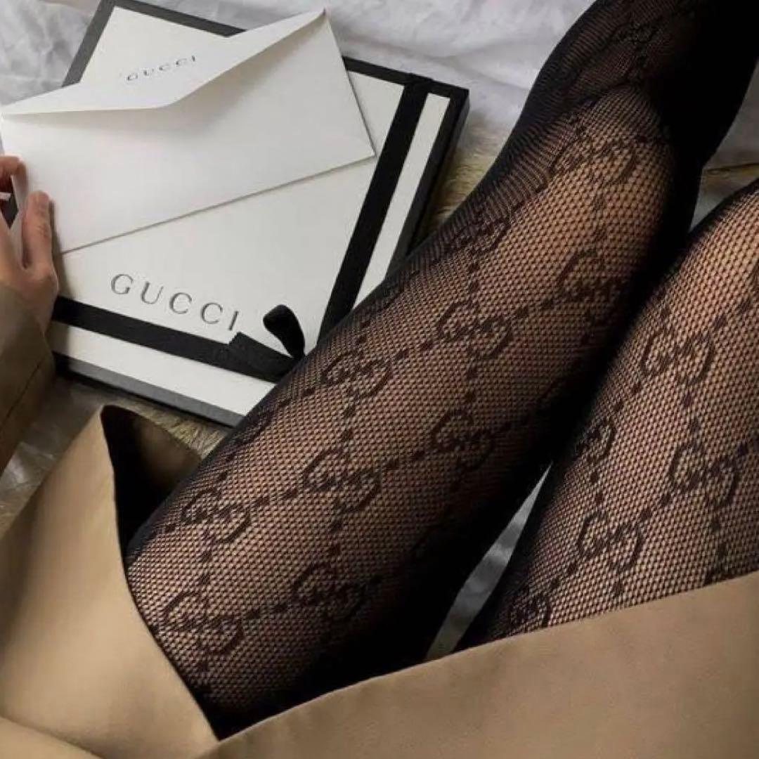 Gucci グッチ ストッキング タイツ 黒 Lサイズ - メルカリ