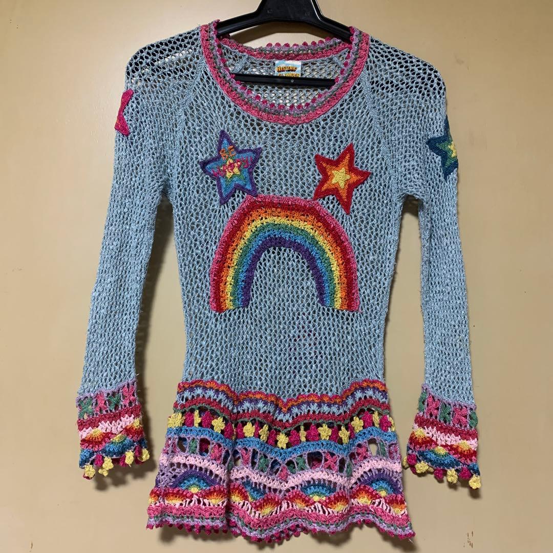 HYSTERIC GLAMOUR ヒステリックグラマー ニットかぎ編 レインボー